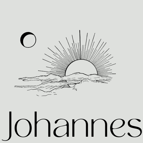 Image of the sun, clouds and moon with name Johannes shown